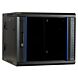 9U wandkast (kantelbaar) met glazen deur 600x600x500mm (BxDxH)
