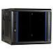 9U wandkast (kantelbaar) met glazen deur en geperforeerde zijwanden 600x600x500mm (BxDxH)