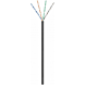 CAT6 U/UTP 50m buitenkabel op rol soepel zwart CCA