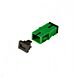 Singlemode keystone koppeling SC-SC simplex groen