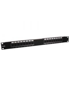 Cat5e UTP 180º 1U 16 ports RJ45 LSA patchpaneel