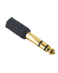 DELTACO AD-1, 6.3mm - 3.5mm kabeladapter/verloopstukje, zwart