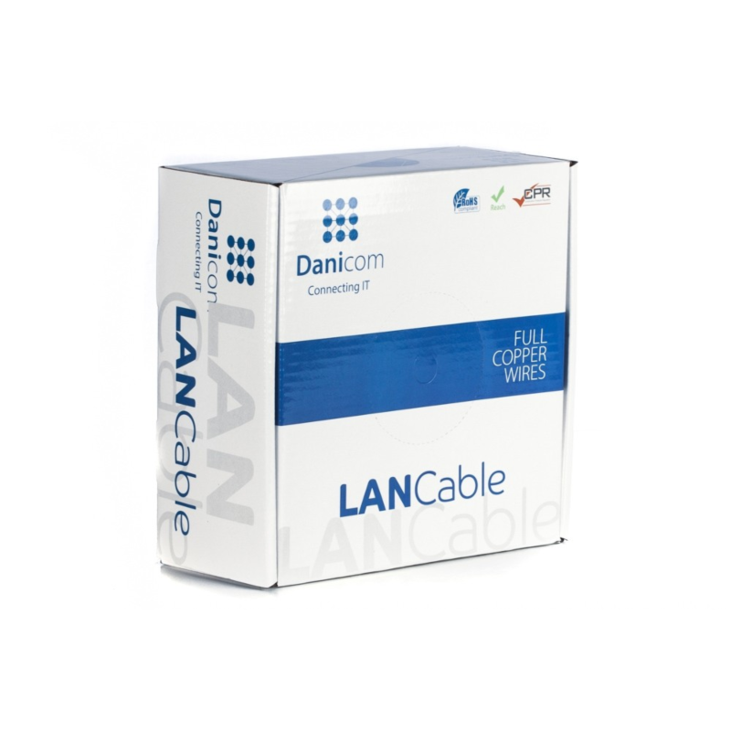 DANICOM CAT6 FTP 100m kabel op rol stug -  LSZH (Eca)
