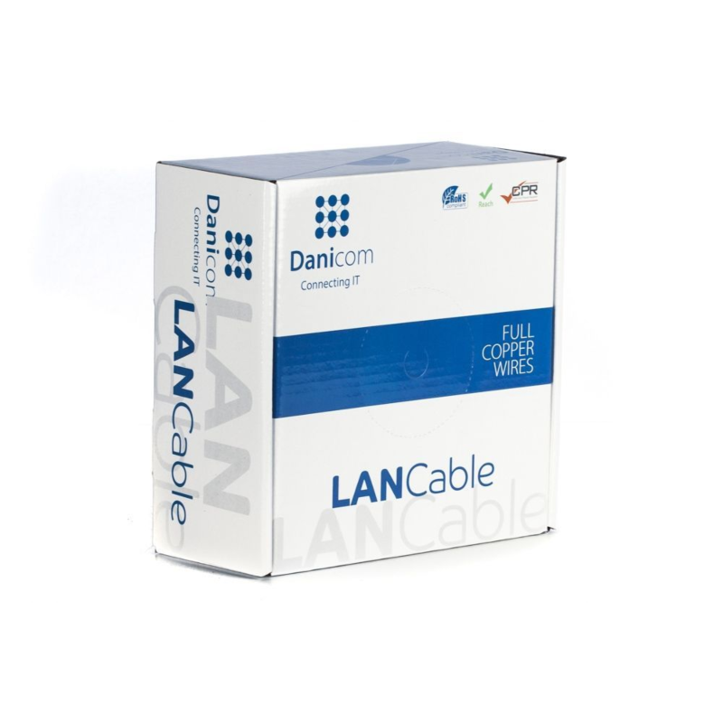 DANICOM CAT7 S/FTP 50m Buitenkabel op rol stug -  PE (Fca)