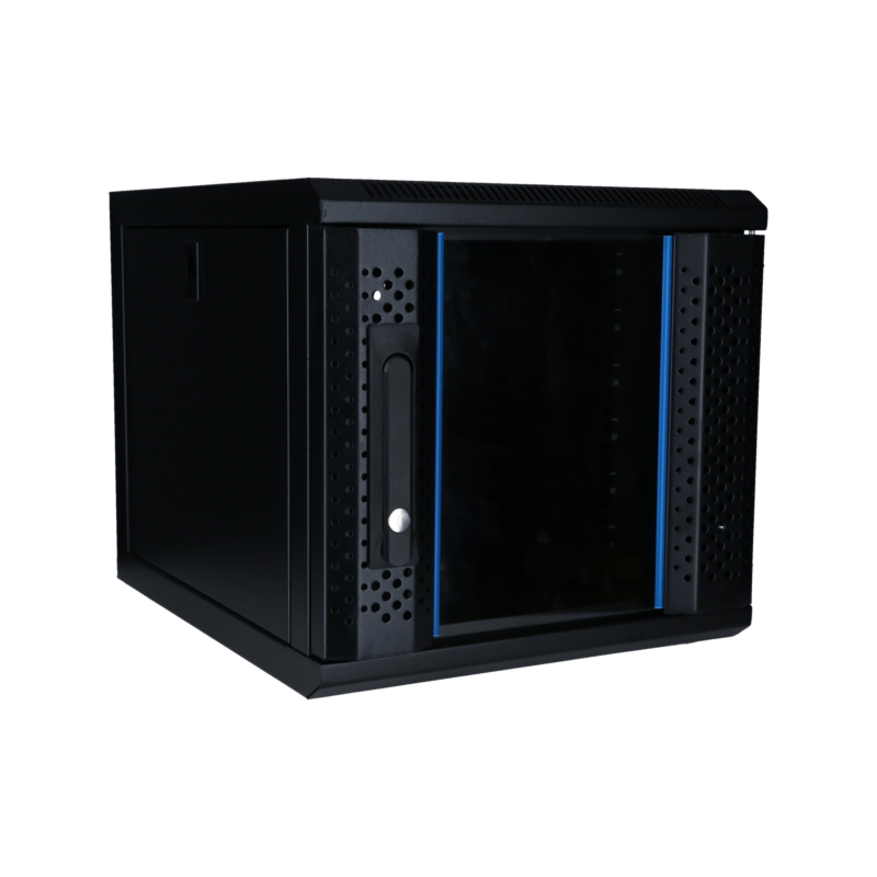 10 inch 6U serverkast met glazen deur 370X450X370mm (BxDxH)