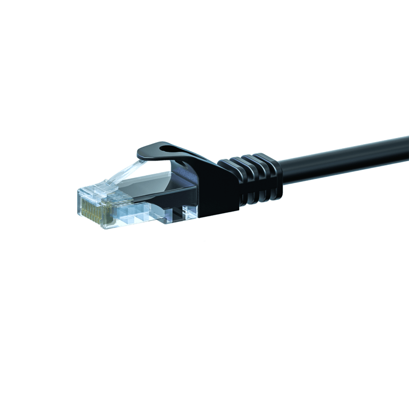 CAT5e UTP patchkabel 0,50m zwart - CCA