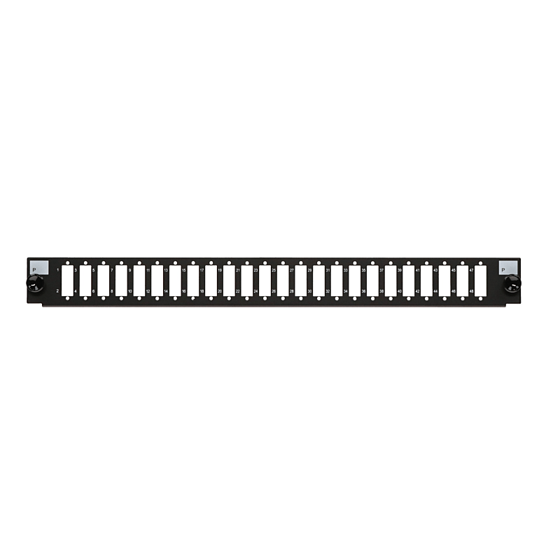 Front LC/SC 24 poorts zwart quad/duplex geschikt voor universele glasvezel lade