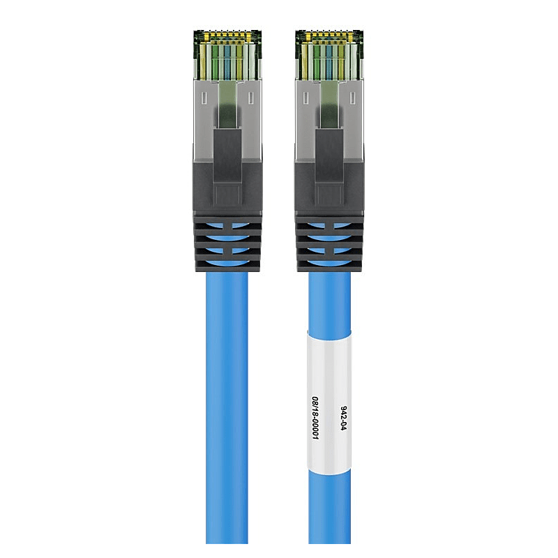 Cat8 S/FTP (PIMF) patchkabel 5m blauw