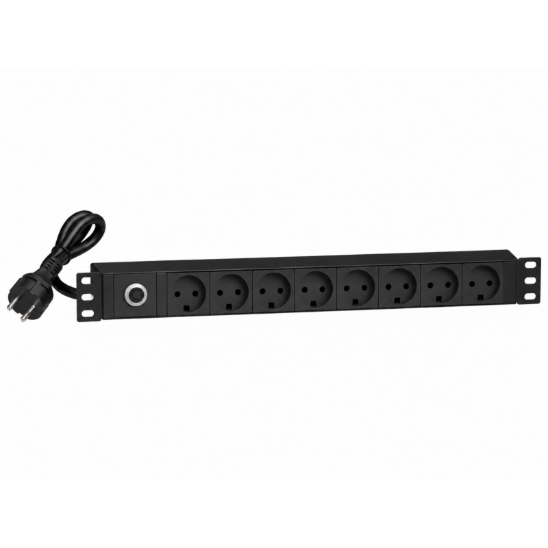 19 inch 8 voudige stekkerdoos - Master Overload - Denemarken
