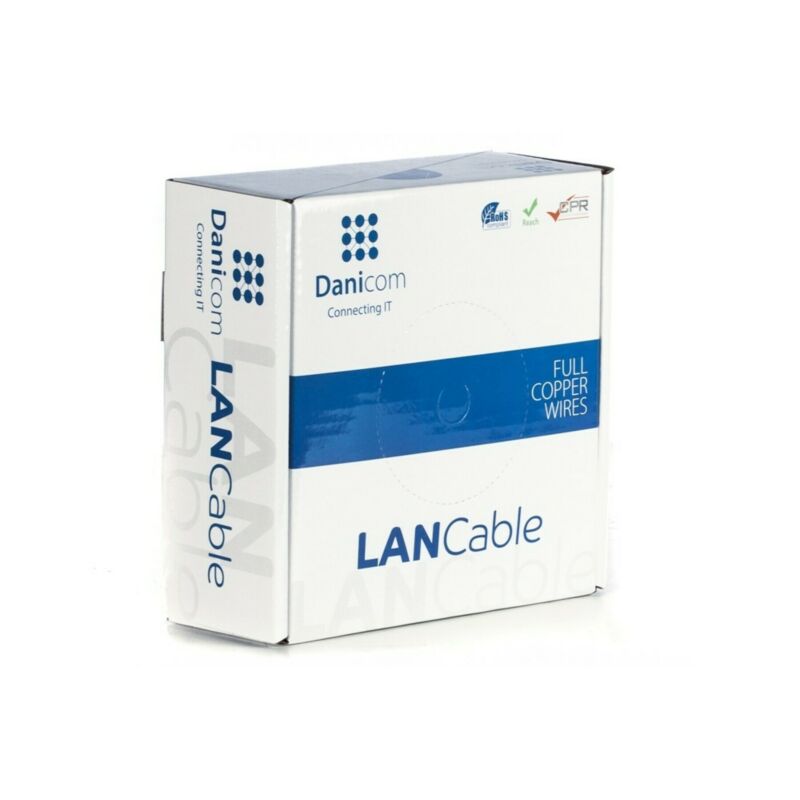 DANICOM CAT5E FTP 100m kabel op rol soepel - PVC (Fca)