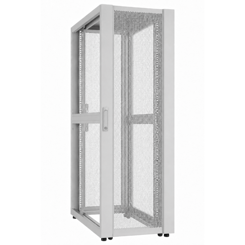 52U Datacenter serverkast met geperforeerde deur 600x1200x2400mm (BxDxH) Grijs