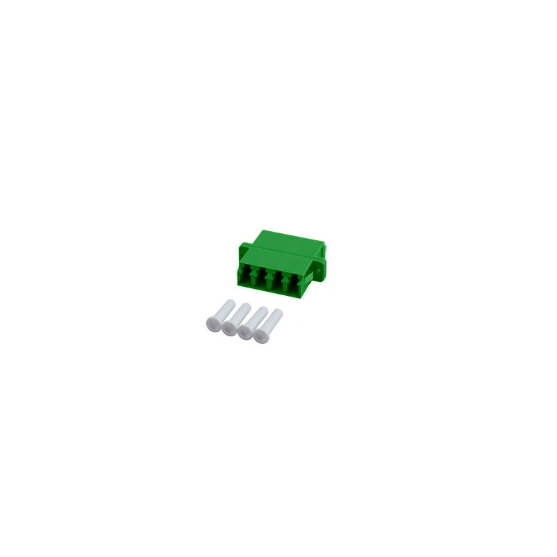 Singlemode koppeling 4-voudig LC-LC quad groen