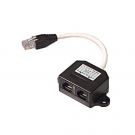 Deltaco 679-U 1x RJ45M 2x RJ45F Zwart, Wit kabeladapter/verloopstukje