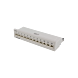 Cat6a UTP 90º 10 inch 12 ports RJ45 wallmount patchpaneel