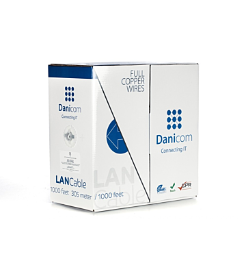 DANICOM CAT6 UTP 305m kabel op rol stug - LSZH (Dca)