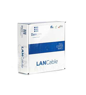 DANICOM CAT6A U/UTP 50m kabel op rol stug - LSZH (Dca)