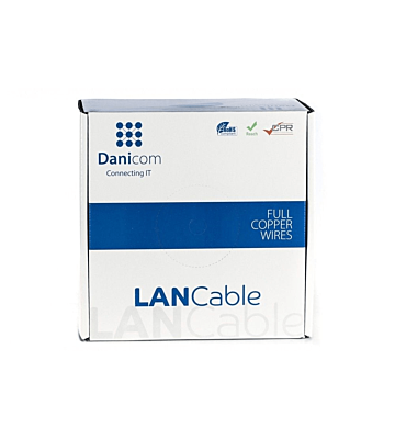 DANICOM CAT5E UTP 100m kabel op rol stug - LSZH (Dca)