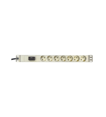 19 inch 7 voudige stekkerdoos - Surge Protection Device - wit