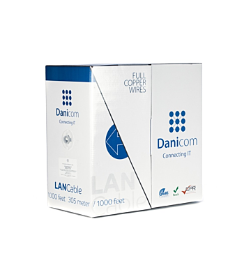 DANICOM CAT5E FTP 305m kabel op rol stug - LSZH (Dca)