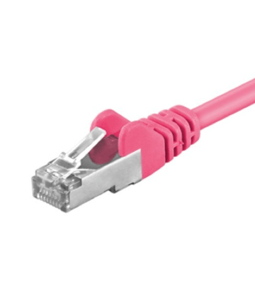 CAT5e FTP patchkabel 0.25m roze