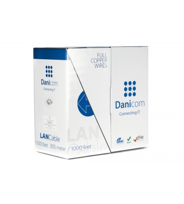 DANICOM CAT5E FTP 305m kabel op rol stug -  LSZH (Dca)
