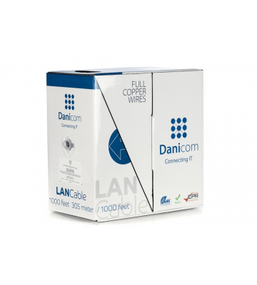 DANICOM CAT5E UTP 305m kabel op rol stug -  LSZH (Dca)
