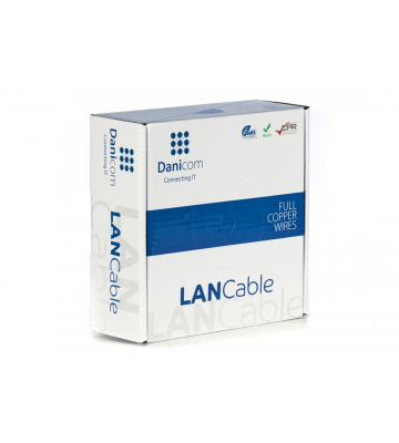 DANICOM CAT6A U/UTP 50m kabel op rol soepel -  LSZH (Fca)