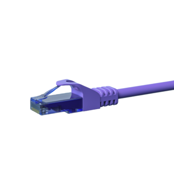 UTP CAT6a patchkabel 0,25m paars - 100% koper