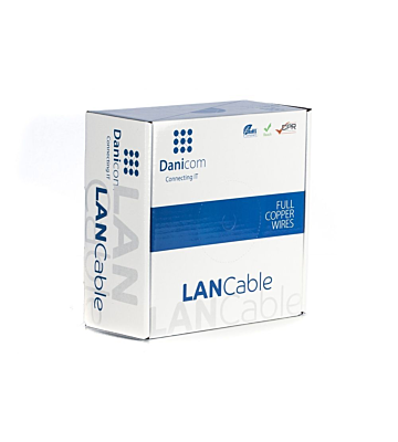 DANICOM CAT7 S/FTP 100m Buitenkabel op rol stug -  PE (Fca)