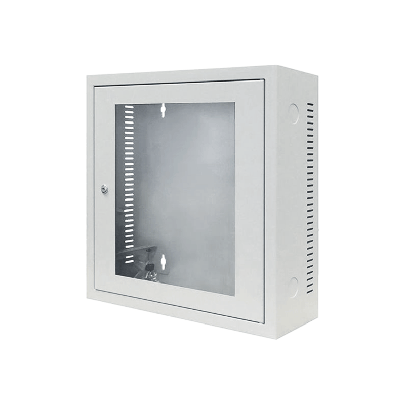 3U wandkast wit met glazen deur 185mm diep