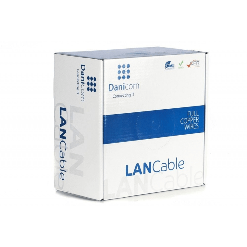 DANICOM CAT7 S/FTP 100m kabel op rol stug -  LSZH (Dca)