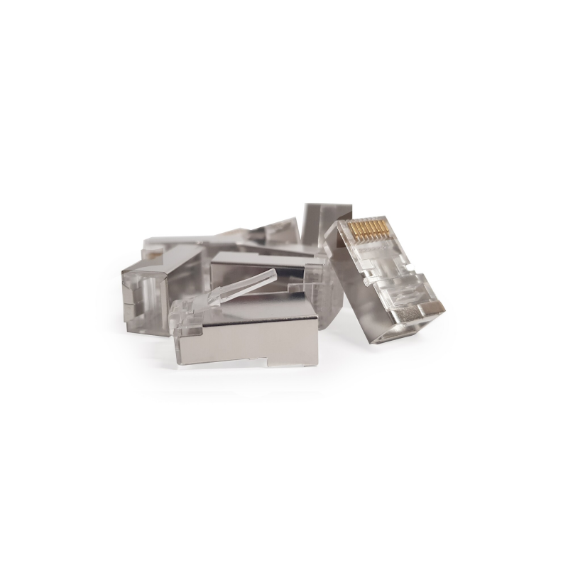 CAT6 Connector RJ45 - Shielded - voor stugge kern - 10 stuks