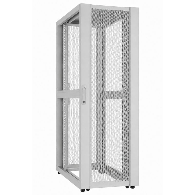 52U Datacenter serverkast met geperforeerde deur 800x1000x2400mm (BxDxH) Grijs