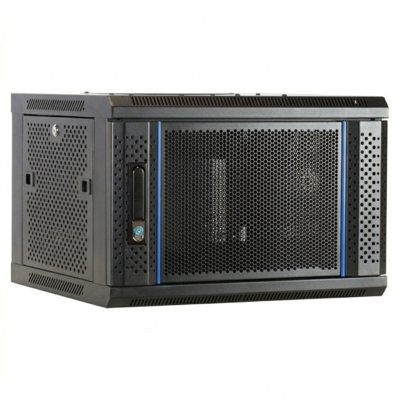 6U wandkast met geperforeerde deur 600x450x368mm