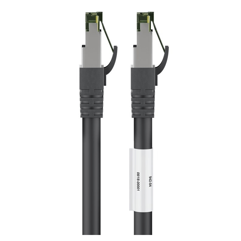 Cat8 S/FTP (PIMF) patchkabel 0,50m zwart