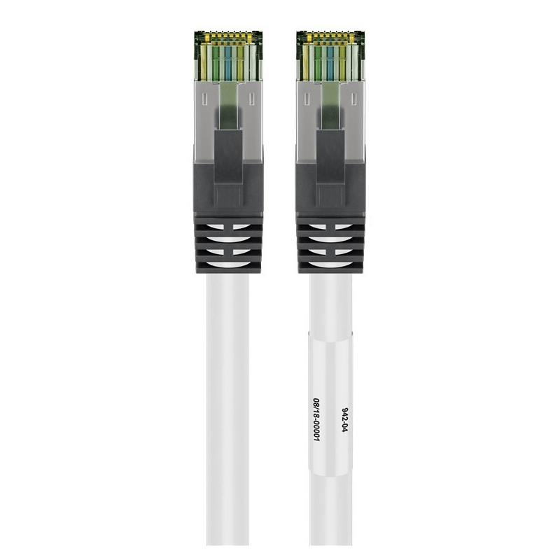 Cat8 S/FTP (PIMF) patchkabel 0,50m wit