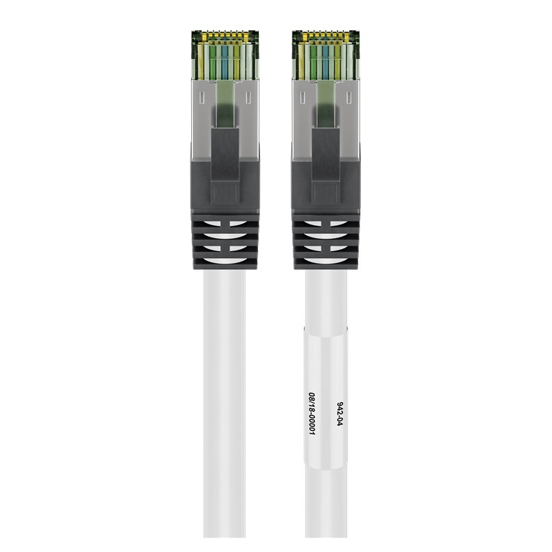 Cat8 S/FTP (PIMF) patchkabel 0,25m wit