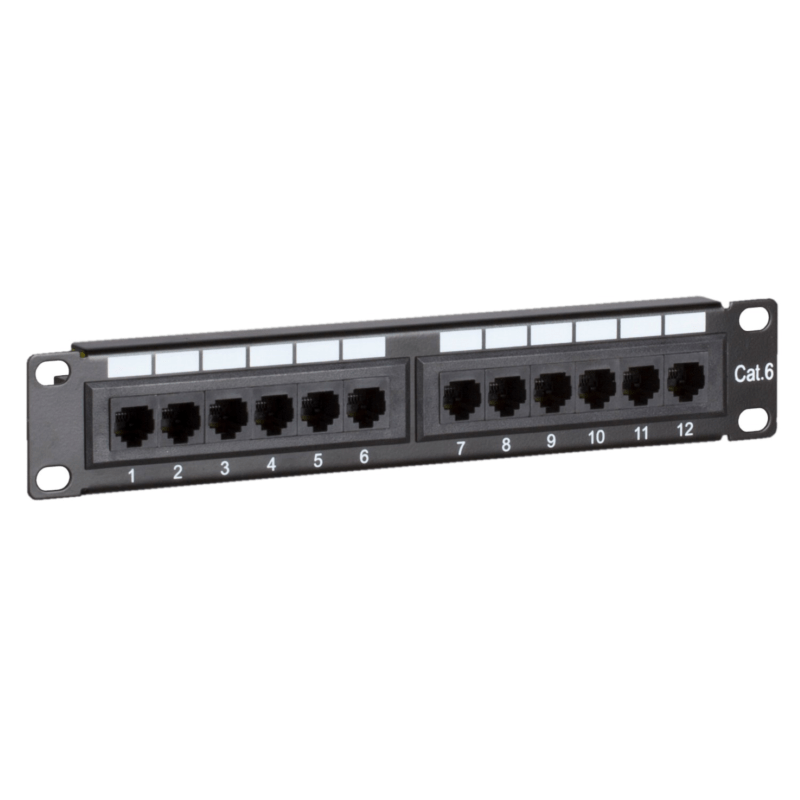 10 inch CAT6 UTP patchpaneel - 12 poorts