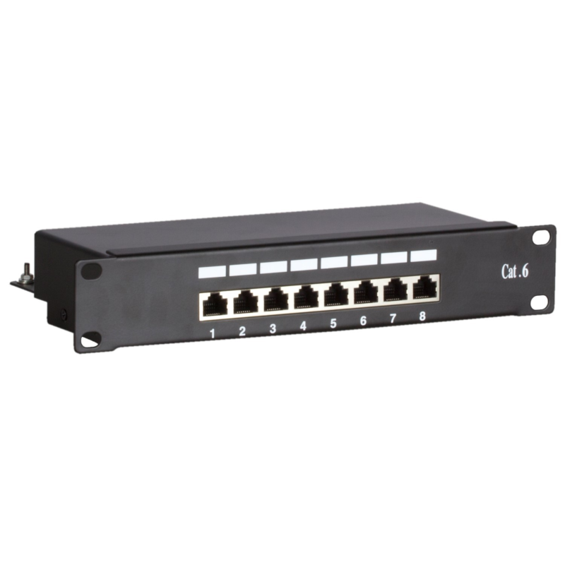 10 inch CAT6 FTP patchpaneel - 8 poorts
