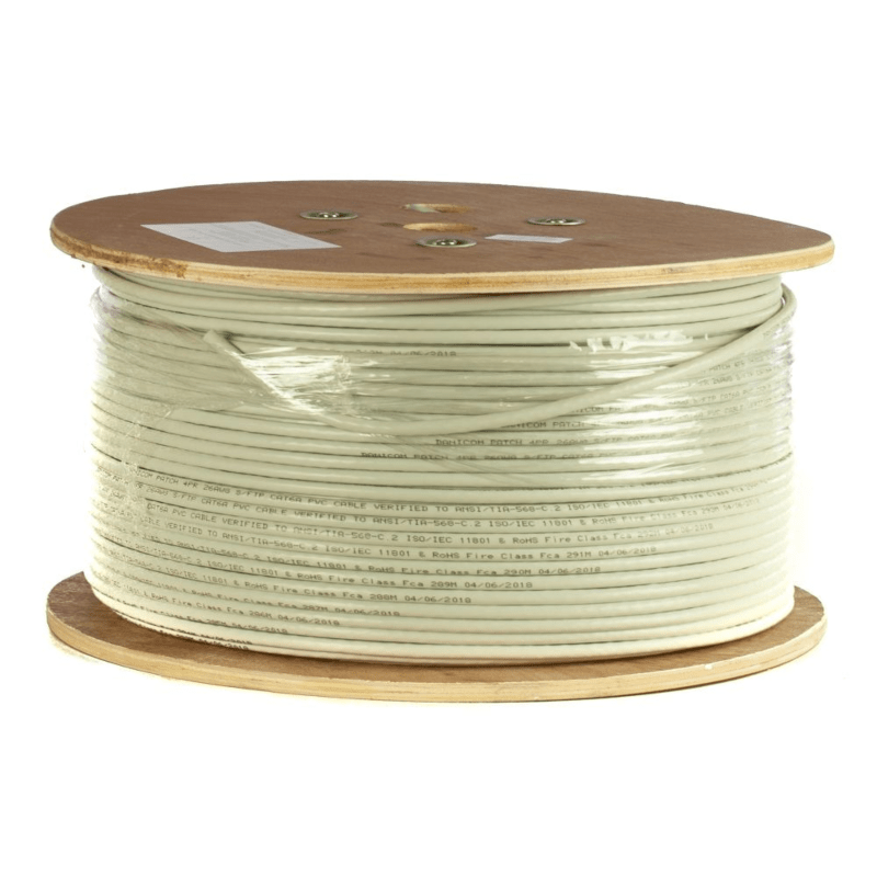 DANICOM CAT6A 100% koper S/FTP 500m kabel op rol stug - LSZH (Cca)